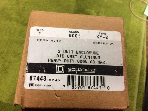 SQUARE D 2 UNIT ENCLOSURE 87443  600 V AC MAX. NEW