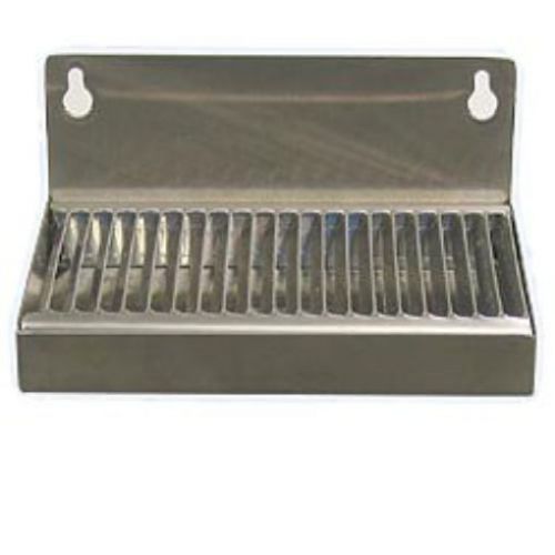 Beer drip tray 6&#034; stainless steel wall mount w/ no drain for sale