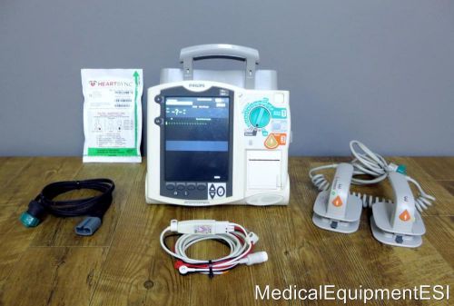 Philips Heartstart MRx Biphasic 3 Lead ECG Pacing Analyze M3535A Hard Paddles