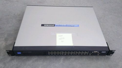 CISCO LINKSYS SRW2024P Managed PoE 24 Port Gigabit Switch business series -8 Avl