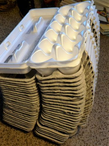 29 Cardboard/Paper &amp; Foam Extra Large Egg Cartons Used Clean Holds 1-Dz (12) Ea