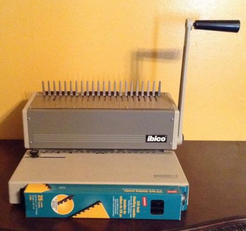 Ibico Ibimatic Heavy Duty Metal Binding Machine With Box Of 21 Combs