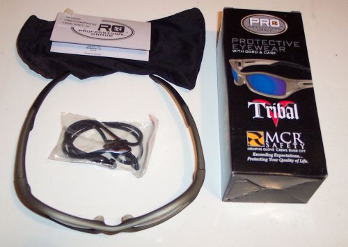 Crews Tribal Safety Glasses - Lot of 2 pr - Champagne Frame - Gray AF Lens -