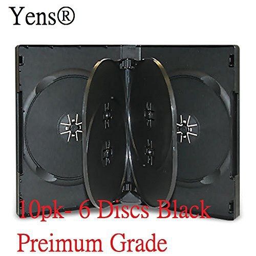 Yens® Yens 10B6DVD 6 Discs Storage CD DVD Case with Double Sided Flip Tray &amp;