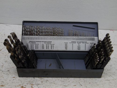 HSS Drill Sets in  Index-Fraction 1/16-1/2,  A to Z,  no. 1- 60 used (read!) #2