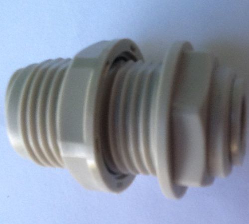 Pom fitting bulkhead tube union 3/8&#034; od acetal water air gas liquids fuel fa for sale