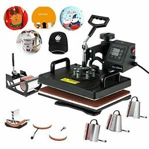 Heat Press- Nurxiovo 8 in 1 Swing Away Heat Press Machine, 12x15 inches