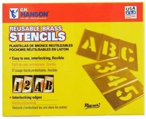 C.H. Hanson Set Stencils.5-inch, Brass