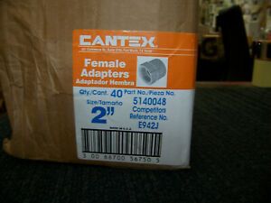 Cantex 2&#034; Female Adapter PVC 39 ea. 5140048 New