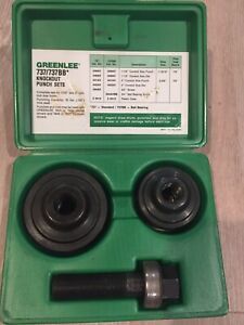 GREENLEE TOOL 737BB 1 1/2&#034; &amp; 2&#034; BALL BEARING KNOCKOUT PUNCH SET