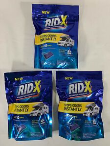 3 Packs Of Rid-X 8 Holding Tank Biodegradable Deodorizer Pods Boat RV Toilets