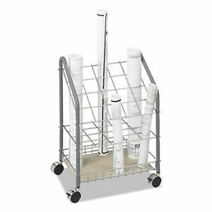 Safco Wire Roll/Files, 20 Compartments, 18w X 12.75d X 24.5h, Gray 3091