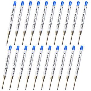 Schmidt Easy Flow 9000 Parker Style Pen Refill, Medium, Blue Ink, 20 Pack