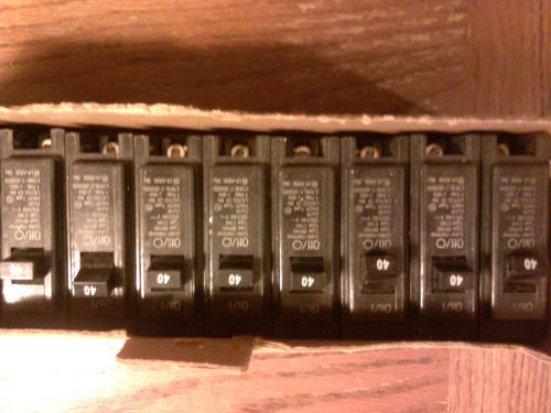 Cutler-Hammer 40AMP Circuit Breakers (Quantity 9) Type BR140 Type C140 120/240V