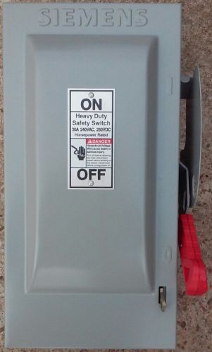 Heavy duty safety switch siemens hf321n 30 amp for sale