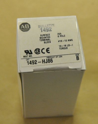 Allen bradley  bulletin 1492 surface mount  terminal block 25a 6pole for sale