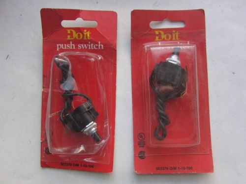 Doit 503379 3A/125V Leviton 9575 Style Push Button Canopy Switch Lot of 2, New