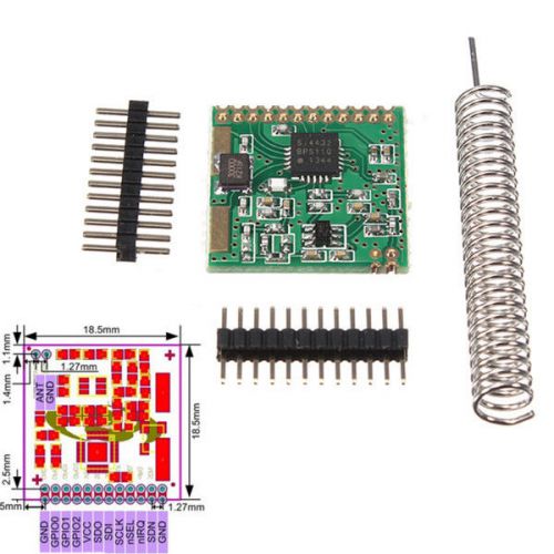 Si4432 470mhz 470m wireless module 1000m 433mhz wireless communication module for sale