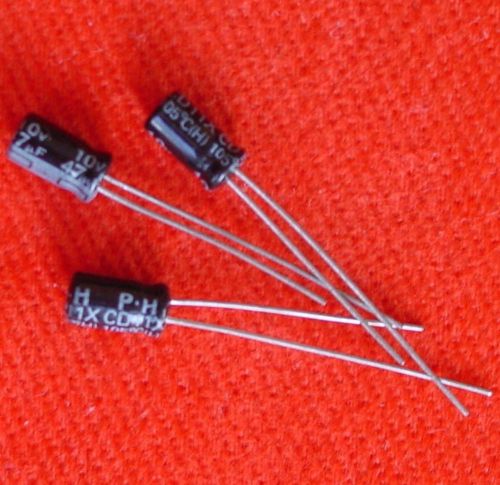 -- 10x 47uF 10V P.H. Mini Electrolytic Capacitor +105C HKe