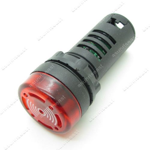 1PCS AC220V 22mm Red LED Flash Alarm Indicator Light Lamp With Buzzer