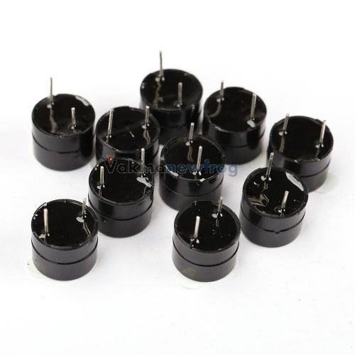 V1NF 10pcs 5V Mini Magnetic Active Buzzer Alarm Ringer Black