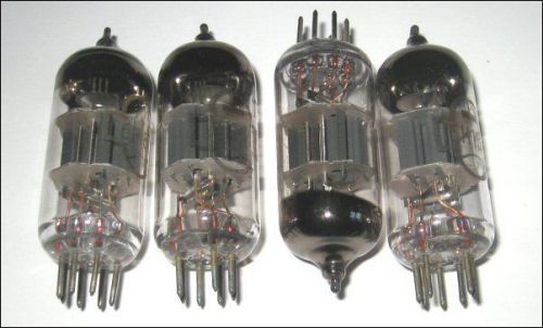 ECC91 = 6J6 Twin Triode Tubes. Russian 6N15P. Lot of 4