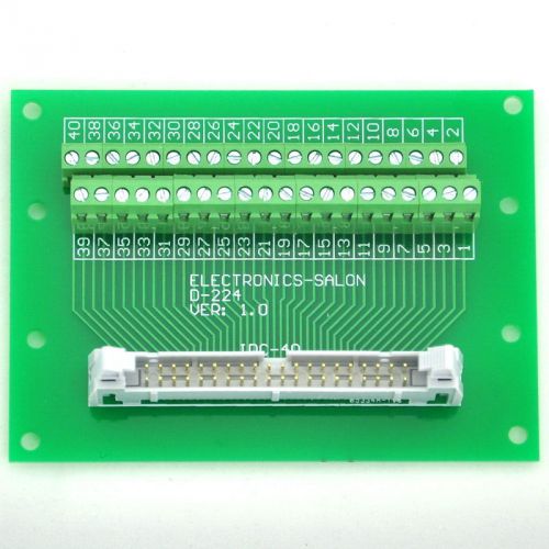 IDC40 2x20 Pins 0.1&#034; Male Header Breakout Board, Terminal Block.