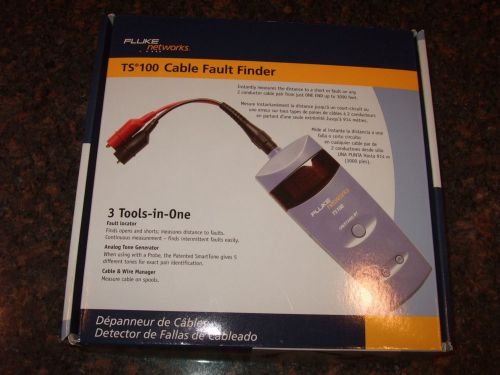 FLUKE NETWORKS TS100 CABLE LENGTH FAULT TESTER METER TDR NIB 56500500