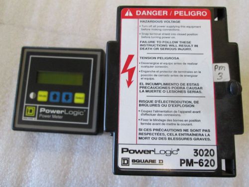 SQUARE D POWERLOGIC POWER METER 3020 PMD 32 &amp; PM 620 POWER LOGIC METER 3020PM650