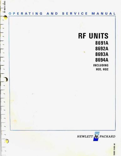 HEWLETT PACKARD MANUAL - HP 8691A 8692A 8693A 8694A RF UNITS