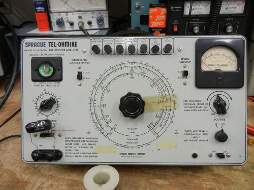 Sprague TO-4 Tel-Ohmike Capacitor and Resistor Analyzer: Working, guaranteed!