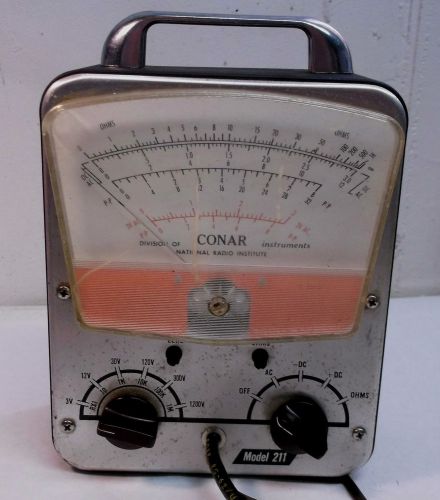 Vintage 1940&#039;s conar model 211 analog ohm meter ham crystal radio for sale
