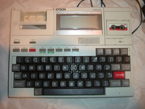 VINTAGE EPSON PORTABLE COMPUTER HX-20 WITH CX-20 AUCUSTIC MODEM