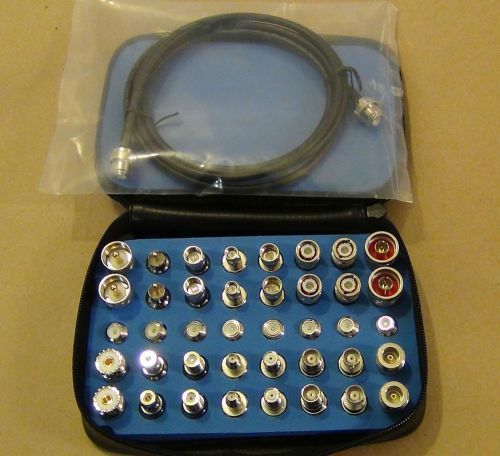 Universal RF Coax Adapter Kit 40pcs+ Test  Cable N BNC TNC SMA UHF MiniUHF RCA F