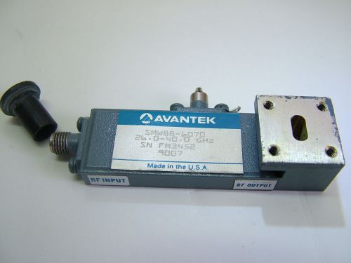 RF AMPLIFIER 26.5 - 40GHz AVANTEK SMW88-6070 WR28 WAVEGUIDE OUT