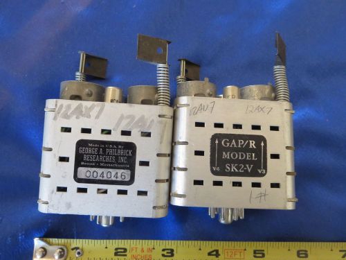 2 VINTAGE PHILBRICK SK2-V OP-AMP MODULES 12AX7 12AU7 6CW4 OCTAL PLUG-IN