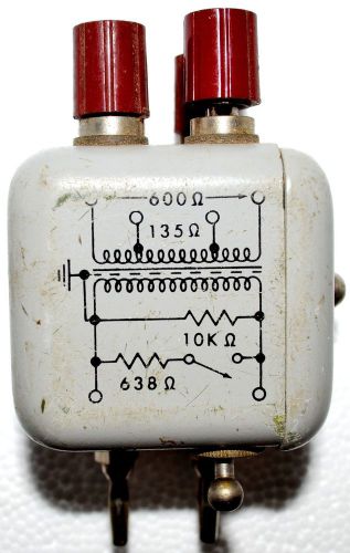 OLD STOCK HP AC60A BRIDGING TRANSFORMER - FREQUENCY RANGE 5KC-600KC