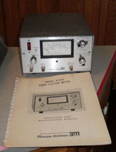 Vintage 3M Model 8155A Audio Flutter Meter w/ Maintenance Manual Powers On