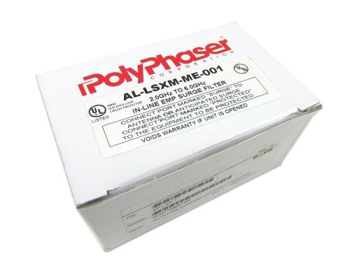 New! PolyPhaser AL-LSXM-ME 2GHz-6GHz In-Line EMP Surge Filter Arrestor AP-LAR-1