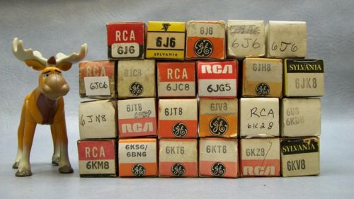 6J6, 6JC8, 6JG5, 6JH8, 6JN8, 6KT6, 6KZ8, 6KV8 and more Vacuum Tubes Lot of 23