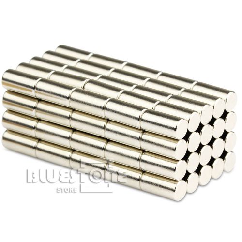 Lot 100 x Strong N50 Mini Long Round Bar Cylinder Magnets 4 * 8mm Neodymium R. E