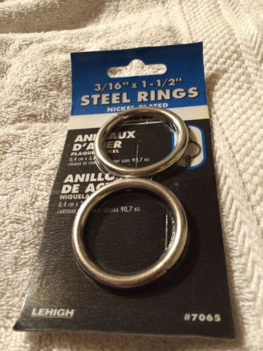 Lehigh group 3/16&#034; x 1.5&#034; o-ring two in a pack. for sale