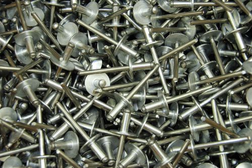 (175) large flange 3/16 x 1/4 aluminum blind pop rivet ad64abslf 64 lf dome head for sale