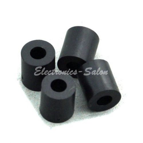 100x 8mm Black Nylon Round Spacer, OD 7mm, ID 3.2mm, for M3 Screws, Plastic.