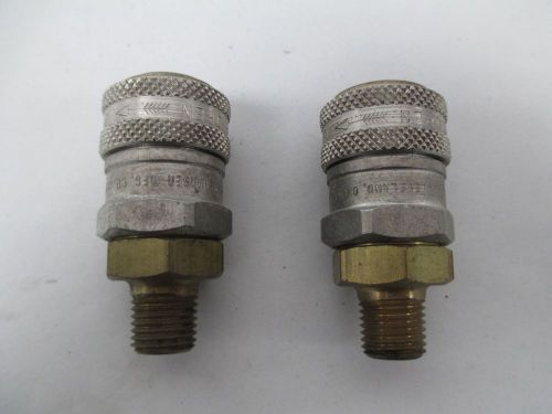 LOT 2 NEW HANSEN SERIES 2-RL QUICK RELEASE COUPLING 1/4IN NPT 1/2IN ID D312881