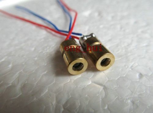 5pcs 650nm 6mm 5V 5mW  Laser Dot Diode Module Head Tube Copper Red