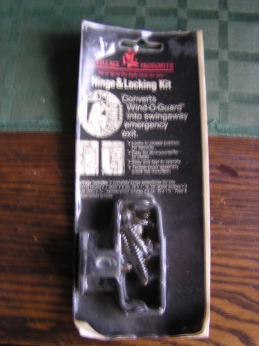 HINGE &amp; LOCKING KIT Converts Wind-O-Guard Into Swingway Emergency Exit NEW