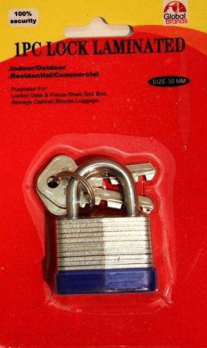 Indoor Outdoor Padlock Residential Commercial Locker Fence Laminated 30mm Lock