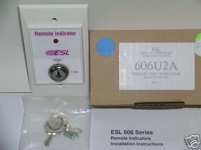 ESL 606U2A REMOTE iNDiCATOR W TEST DUCT SMOKE DETECTOR