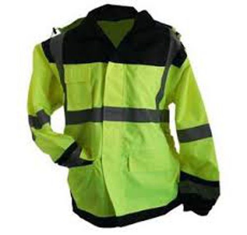 Rain Jacket,Lightweight,Meets AMSI/ISEA,Hood,Hi Vis,Sizes M-2XL w /Rain Pants